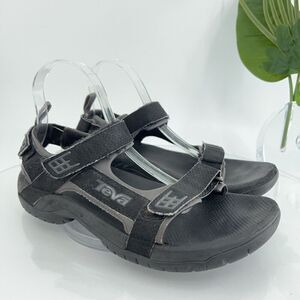 Teva Minam River Sandals Men's 8 Black Gray Hiking Waterproof Spider Rubber